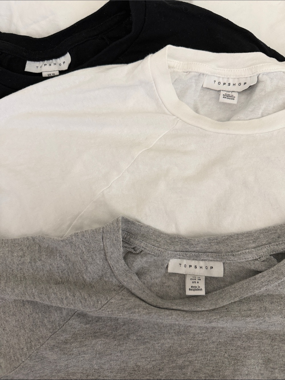 Topshop Raglan Tees Bundle - Picture 2 of 5